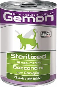 Влажный корм для кошек Gemon STERILISED RABBIT 415gr