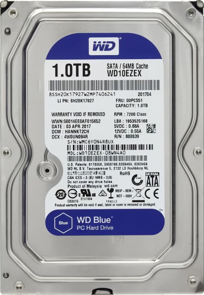 Жестки диск WESTERN DIGITAL Caviar Blue 1TB (WD10EZRZ)