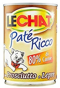 Hrană umedă pentru pisici Monge LECHAT RICCO Pate Ham and hare 100gr