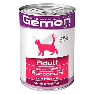 Влажный корм для кошек Gemon ADULT BEEF 415g