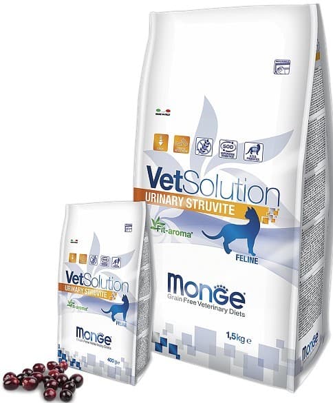 Нrană uscată pentru pisici Monge DRY VETSOLUTION CAT URINARY STRUVITE 400gr