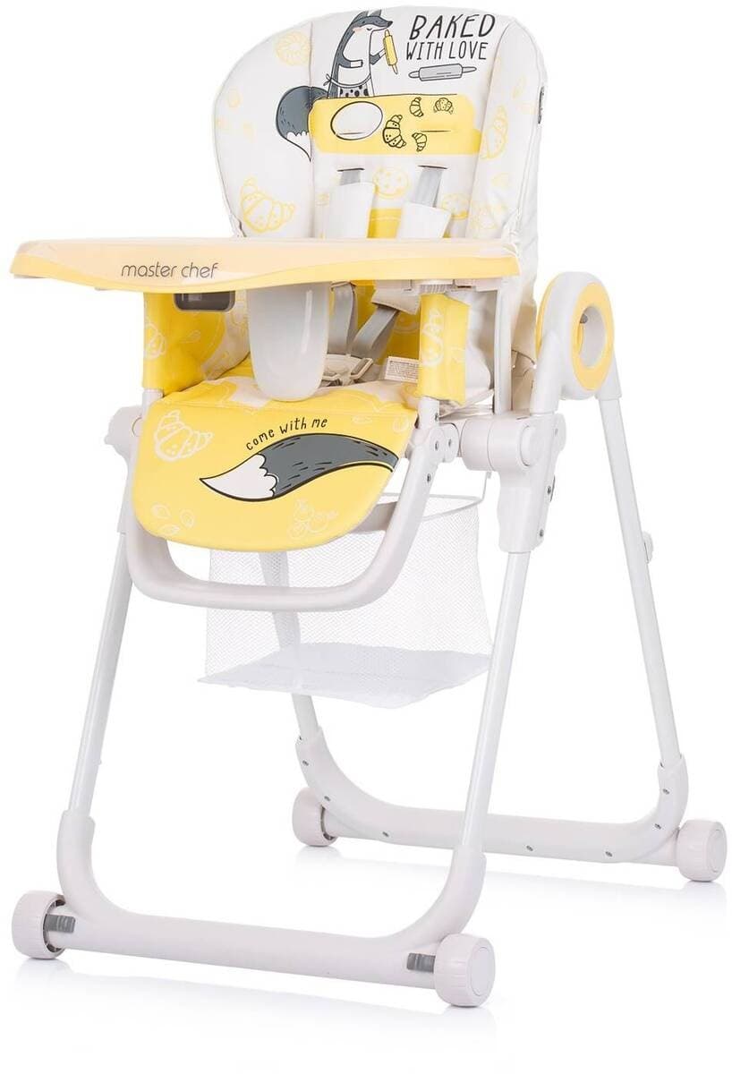 Стул для кормления с регулировкой по высоте Chipolino Master Chef  STHMC02304MA Yellow