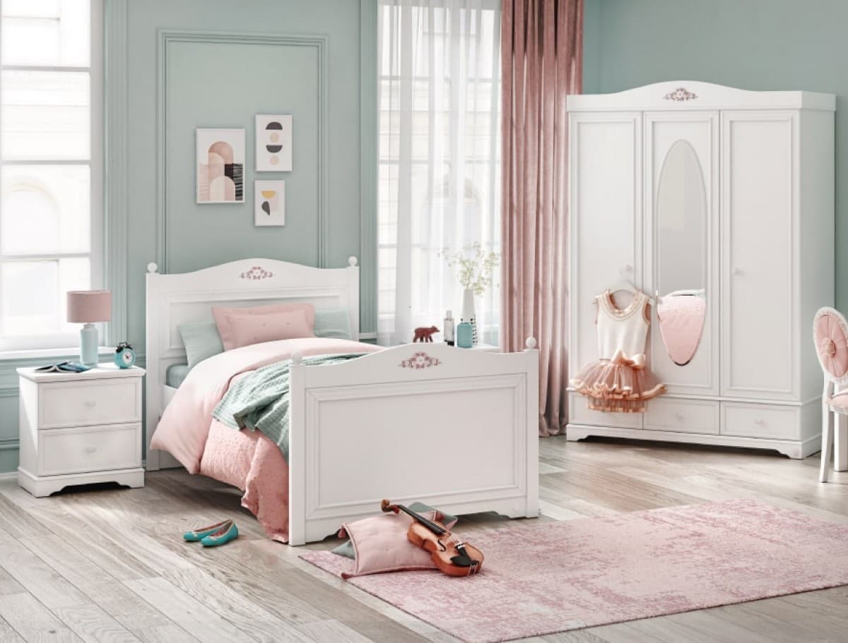 Mobila camera copii Cilek Rustic White