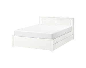 Кровать IKEA Songesand  White 140x200 см (4 ящика для хранения)