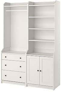 Antreu IKEA Hauga dulap deschis/4 polite 139x46x199 Alb