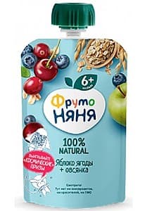 Piure pentru copii Frutoneanea Mere si fructe de padure cu fulgi de ovaz (6 luni+) 90 gr