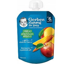 Piure pentru copii Gerber Mere/Morcov/Mango (6m+) 80 gr