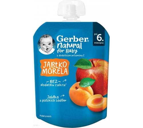 Пюре для детей Gerber Яблоко/Абрикос (6м+) 80 гр