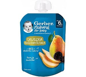 Пюре для детей Gerber Груши/Сливы 80 гр (6 мес+)