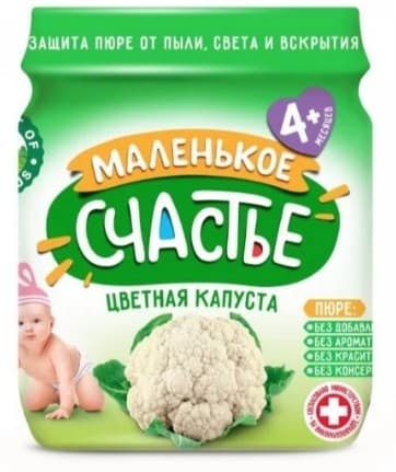 Пюре для детей Маленькое счастье Цветная капуста (4+ месяцев) 80 г