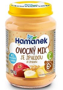 Piure pentru copii Hamanek Mix de fructe cu spelta 190 gr(6m+)