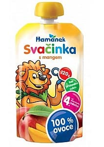 Piure pentru copii Hamanek mere/mango (4 luni+) 120 gr