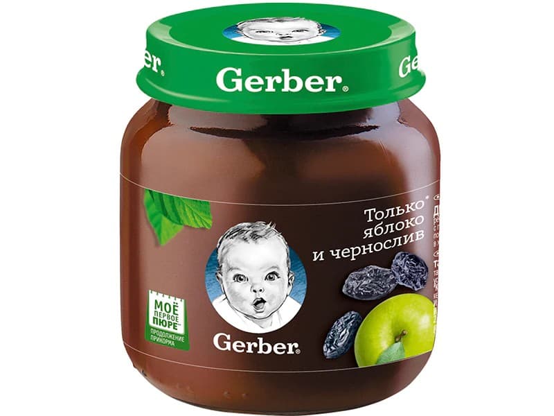 Piure pentru copii Gerber Mere-prune 130g (12101691)