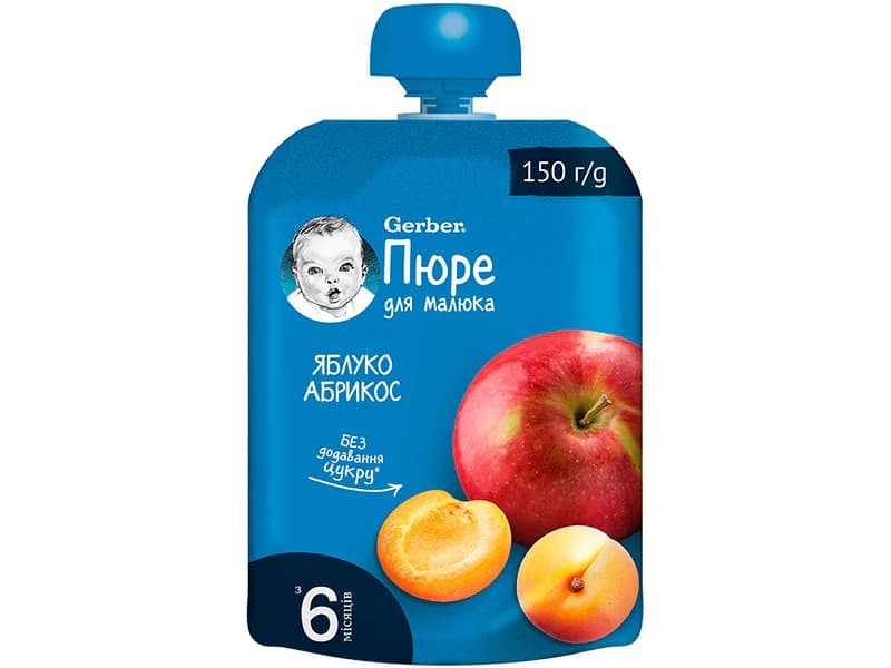 Piure pentru copii Gerber Mere-caise 150g (12472994)