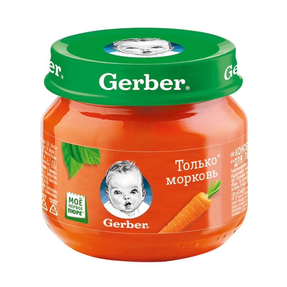 Piure pentru copii Gerber morcov 80g (12101674)