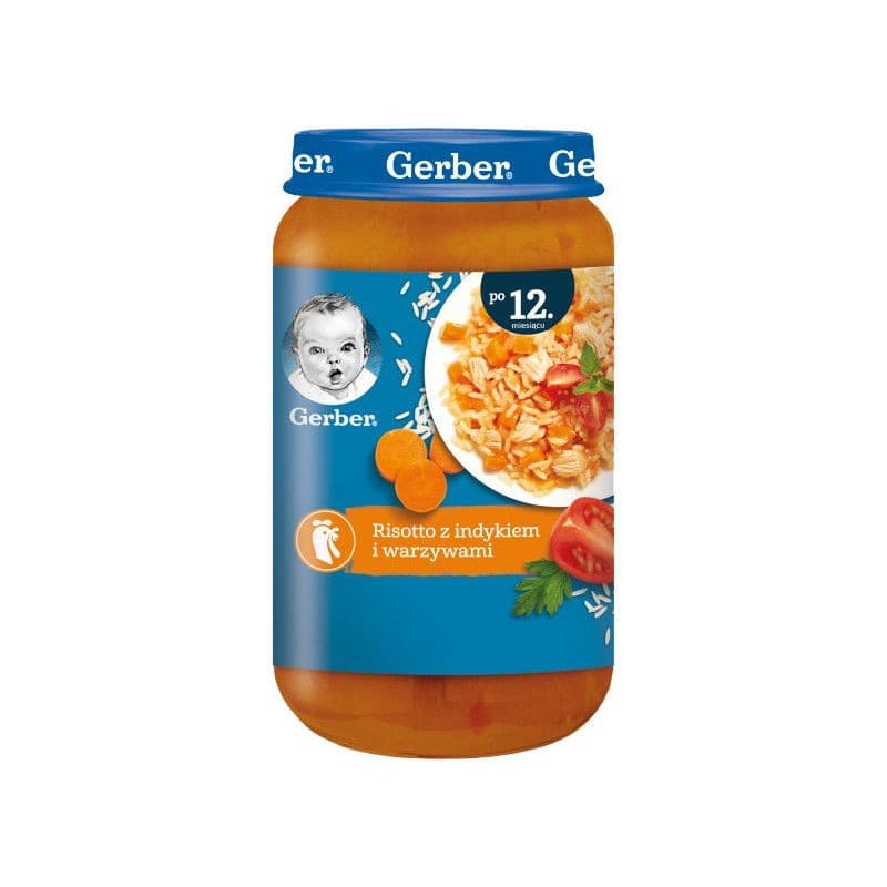 Пюре для детей Gerber Junior Ризотто с индейкой и овощами 6х250г (12303566)