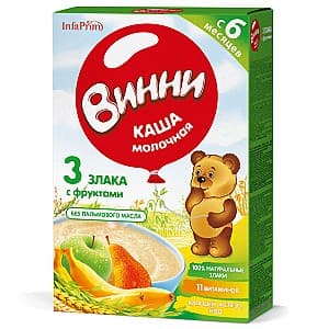 Каши для детей Винни 3 злака с фруктами