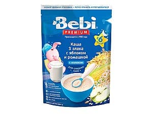 Terci pentru copii Bebi Premium  3 cereale cu măr și mușețel