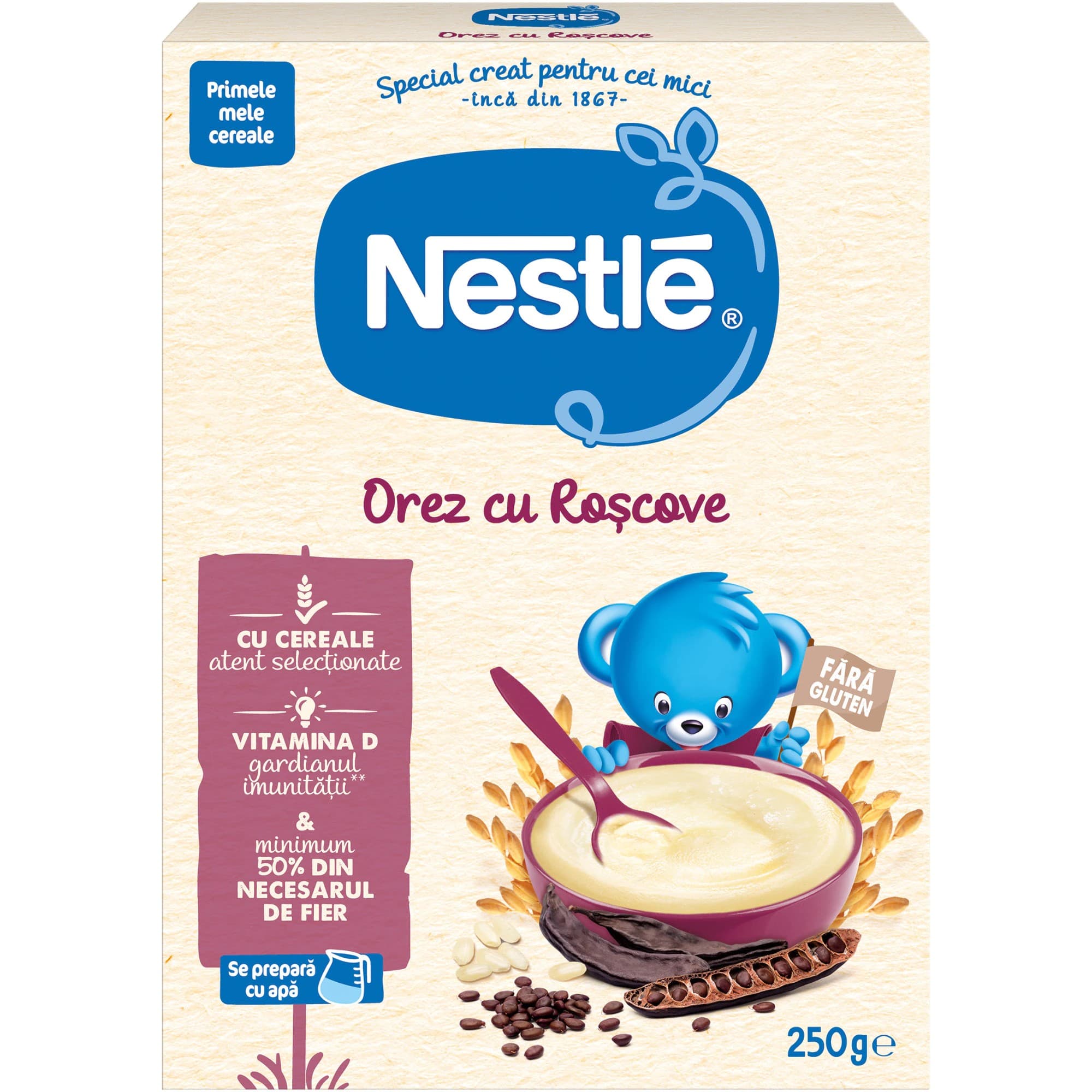 Terci pentru copii Nestle orez-roscove 9х250g (12403280)
