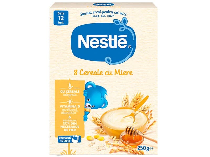 Terci pentru copii Nestle 8 cereale-miere 9x250 g (12385745)