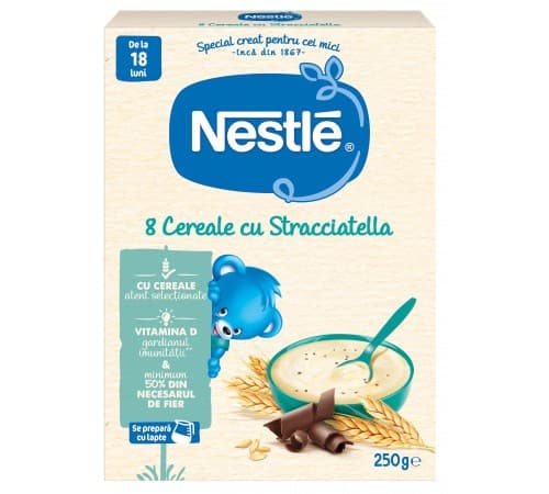 Terci pentru copii Nestle 8 cereale-straccitella 9х250g (12403504)