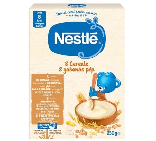 Каши для детей Nestle 8 злаков б/м 9х250г 12385730