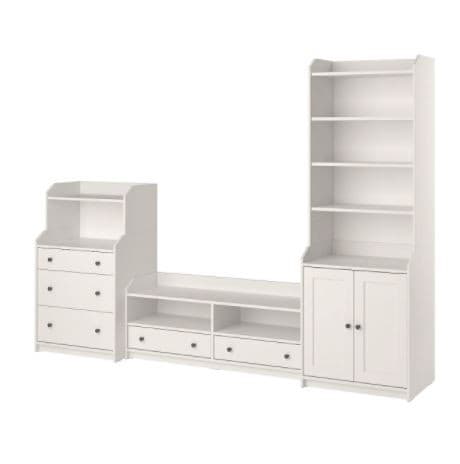 Living IKEA Hauga White 277x46x199 cm