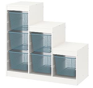 Etajera IKEA Trofast 99x44x94 Alb/Gri-Albastru