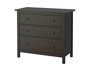 Comoda IKEA Hemnes black-brown 108x96 cm (3 sertare)