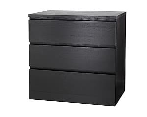 Comoda IKEA Malm black brown 80x78 cm