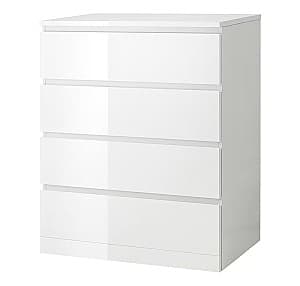 Комод IKEA Malm white glossy 80x100