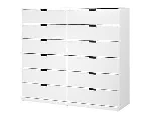 Комод IKEA Nordli white 160x145 см (12 ящики)