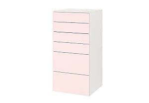 Детский комод IKEA Smastad / Platsa white-pink (6 ящиков )