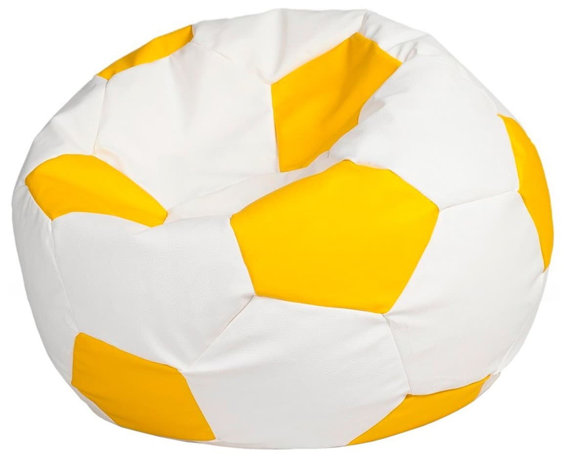 Fotoliu Beanbag Ares XL White Yellow