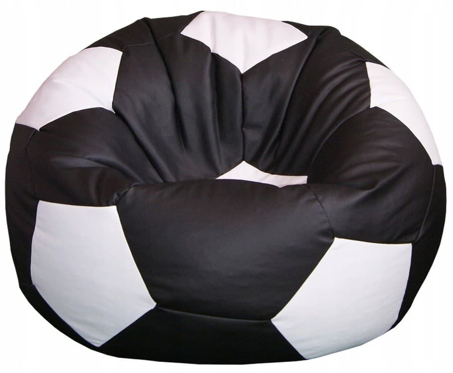 Fotoliu Beanbag Ares XXL Black White