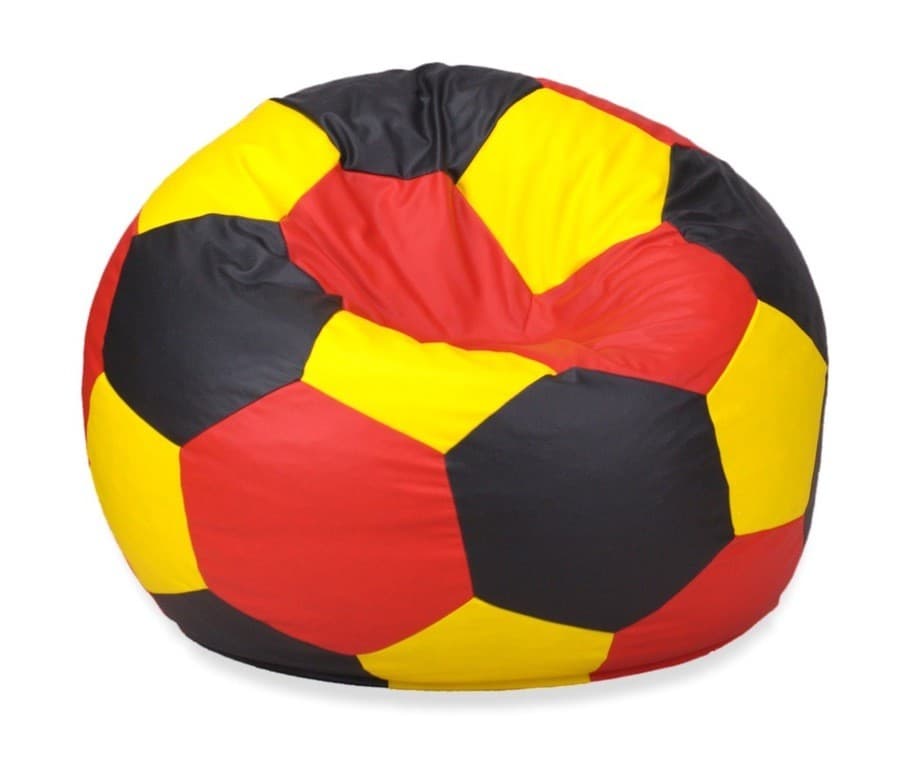 Fotoliu Beanbag Ares XXL Black Yellow Red