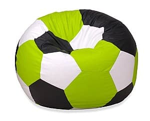 Fotoliu Beanbag Ares XXL Green White Black