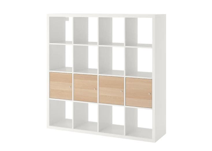 Стеллаж IKEA Kallax White / antique oak (4 организатора)