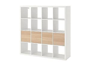 Etajera IKEA Kallax White / antique oak (4 organizatoare)