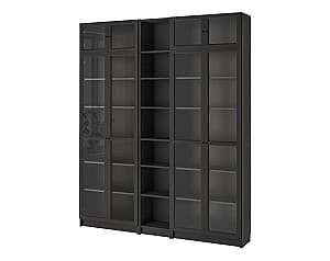 Витрина IKEA Billy / Oxberg black-brown 200x30x237см