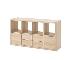 Etajera IKEA Kallax  antique oak 147×77 cm (4 organizatoare)