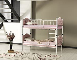 Pat copii MG-Plus Melis 90x200 White/Pink