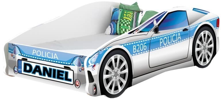 Pat copii MyKids Race Car 09 160x80 (White/Blue)