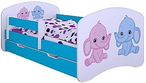 Детская кровать Happy Baby Happy Elephants L04 с ящиком (White/Blue)