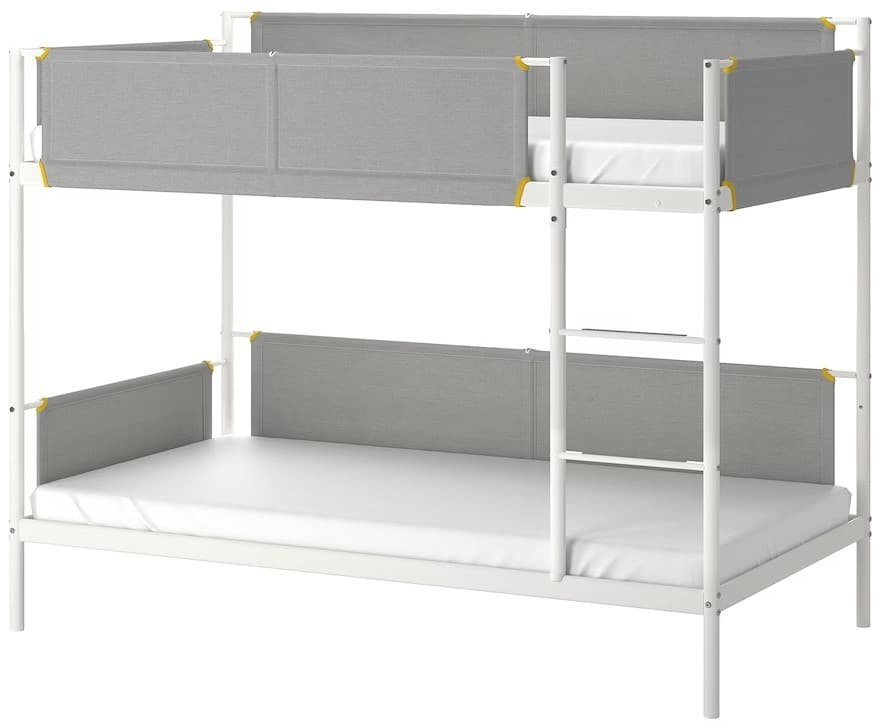 Детская кровать IKEA Vitval 90x200 Белый/Серый