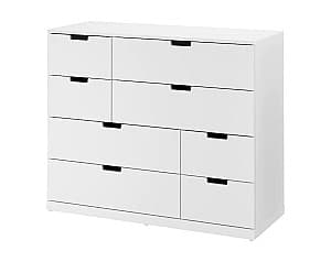 Comoda IKEA Nordli white 120x99 cm (8 sertare)