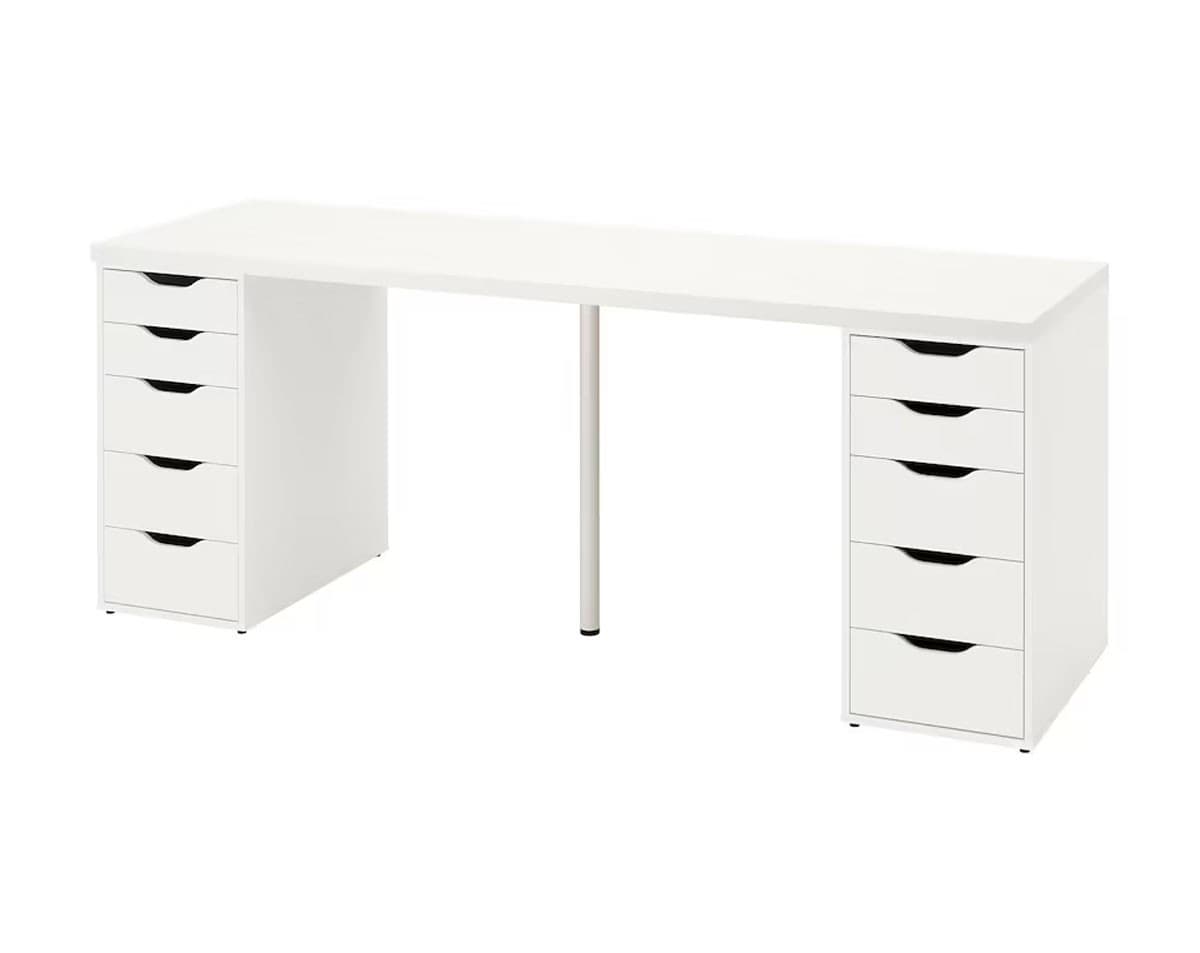 Офисный стол IKEA Lagkapten / Alex White 200x60 см