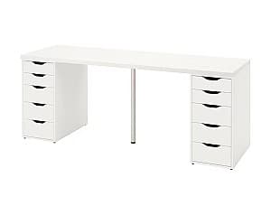 Офисный стол IKEA Lagkapten / Alex White 200x60 см