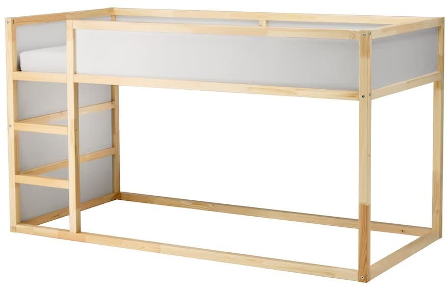 Детская кровать IKEA Kura 90x200 Белый/Сосна(Бежевый)