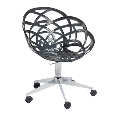 Scaun din plastic Papatya Flora Chief Smoke